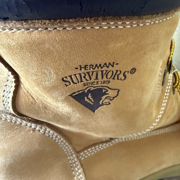 Herman Survivors Big Timber II Steel Toe Work Boots Men’s 14 Wide Wheat Leather